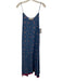 Natalie Martin Size S Blue, Orange, Green Viscose Sleeveless Floral Midi Dress Blue, Orange, Green / S