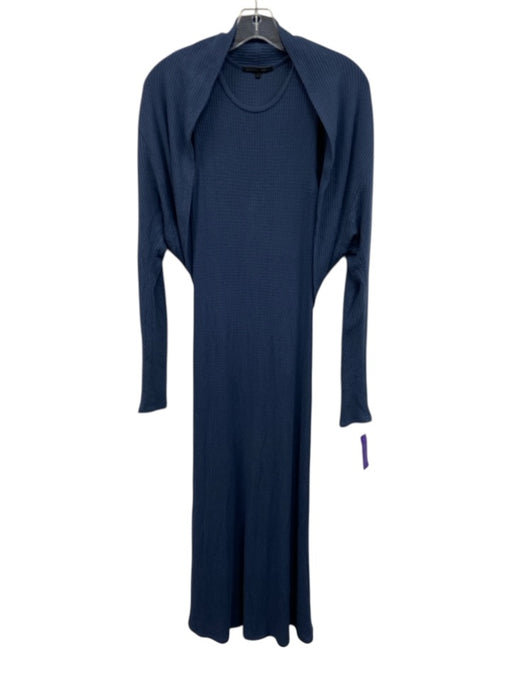 Beautiful People Size P Blue Modal & Spandex Sleeveless Waffle Knit Dress Set Blue / P