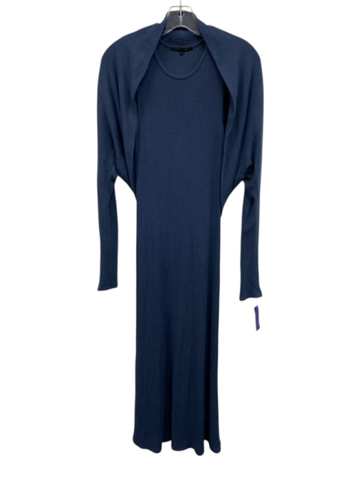 Beautiful People Size P Blue Modal & Spandex Sleeveless Waffle Knit Dress Set Blue / P