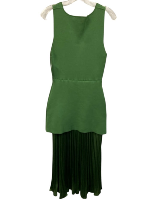 Zara Size S Green Polyester Blend Sleeveless Knit Layered Effect Dress Green / S