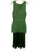 Zara Size S Green Polyester Blend Sleeveless Knit Layered Effect Dress Green / S