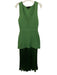 Zara Size S Green Polyester Blend Sleeveless Knit Layered Effect Dress Green / S
