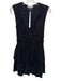 Isabel Marant Etoile Size 36 Black Sleeveless Polka Dot Smocked Ruffle Dress Black / 36