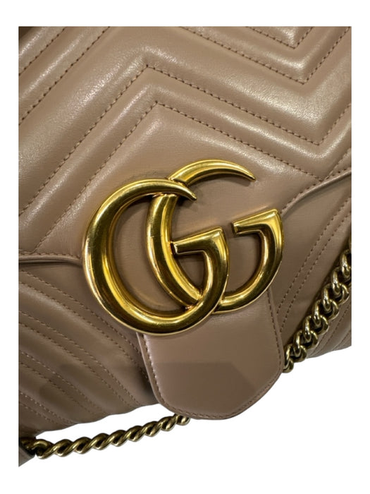 Gucci Manderine Leather Quilted Top Flap Gold Hardware Logo Bag Manderine / L