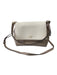 Kate Spade Beige & White Pebbled Leather Shoulder Bag Top Zip Flap Crossbody Bag Beige & White / M