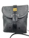 MCM Black Coated Canvas & Leather Gold hardware Crossbody Snap Closure Logo Bag Black / S