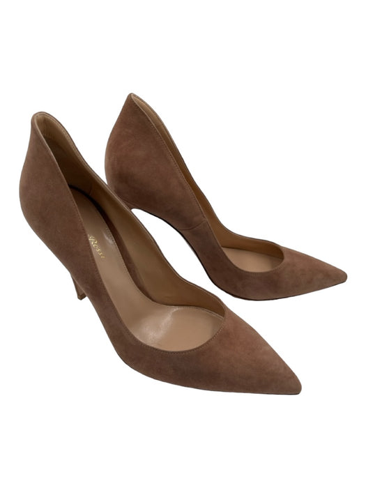 Gianvito Rossi Shoe Size 40 Tan Brown Suede Pointed Toe Pumps Tan Brown / 40