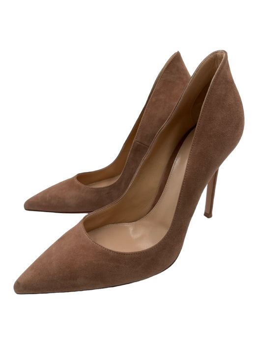 Gianvito Rossi Shoe Size 40 Tan Brown Suede Pointed Toe Pumps Tan Brown / 40