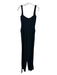 Saloni Size 4 Black Viscose & Acetate Back Zip Crystal Embellished Bow Jumpsuit Black / 4