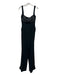 Saloni Size 4 Black Viscose & Acetate Back Zip Crystal Embellished Bow Jumpsuit Black / 4