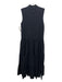 Adam Lippes Size 2 Black Cotton broderie anglaise Back Zip Tiered Dress Black / 2