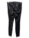 Intermix Size 0 Black Lamb leather Elastic Waist Solid Skinny Ankle Zip Pants Black / 0