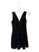 Banana Republic Size 2 Black Polyester Sleeveless Scallopped Hem Pleated Dress Black / 2