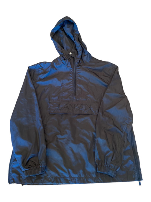 Lanvin Size S Black Polyester Solid Hoodie Men's Jacket S