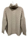 Ann Mashburn Size Medium Tan Beige Wool Blend Long Sleeve Cable Knit Sweater Tan Beige / Medium