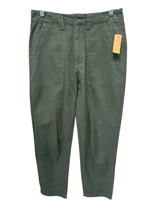 Pistola Size 26 Olive Green Cotton High Rise Carpenter Pocket Barrel Leg Pants Olive Green / 26