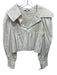 Sea New York Size S Cream Cotton Long Balloon Sleeve Smocked Top Peplum Top Cream / S