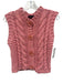 Zara Size S Pink Polyester Cable Knit Sleeveless Flower Buttons Sweater Pink / S