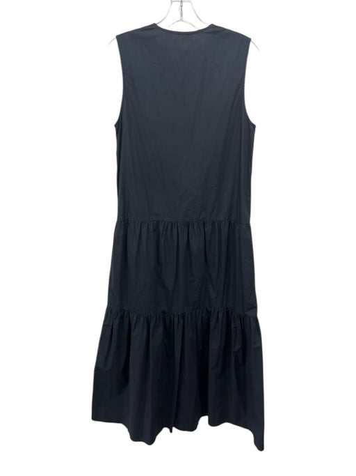 By Malene Birger Size 34 Black Cotton Blend Sleeveless Drop Waist Maxi Dress Black / 34