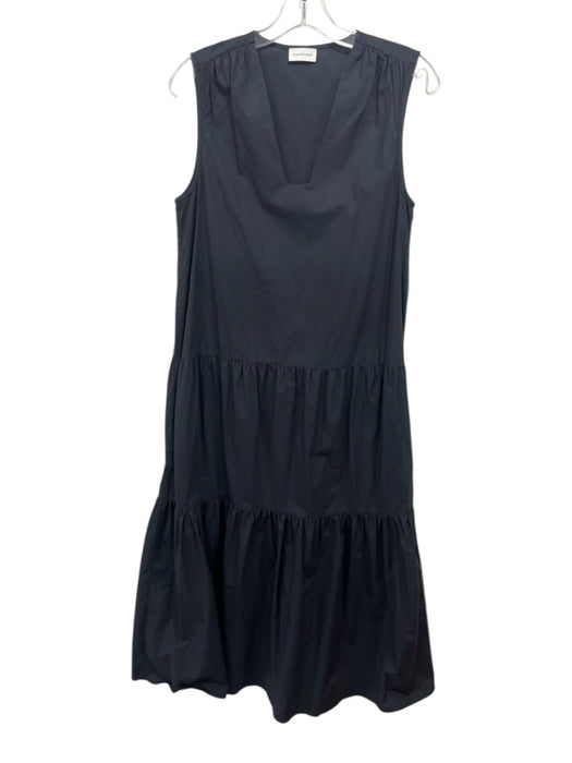 By Malene Birger Size 34 Black Cotton Blend Sleeveless Drop Waist Maxi Dress Black / 34