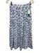 Thierry Colson Size S Blue & White Cotton Sleeveless Button Front Midi Skirt Set Blue & White / S
