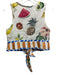 Alemais Size 4 Cream, Orange &  Mustard Linen Sleeveless Fruit & Food Pant Set Cream, Orange &  Mustard / 4