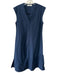 SBJ Austin Size 1 Navy Cotton Sleeveless V Neck Paneled Midi Dress Navy / 1