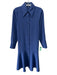Tibi Size 0 Periwinkle Purple Polyester Blend Long Sleeve Midi Drop Waist Dress Periwinkle Purple / 0