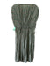 Mirth Size S Green, Pink & Beige Cotton Wide Neck Abstract Sleeveless Midi Dress Green, Pink & Beige / S