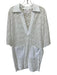 Sundress Size XS/S White Cotton Short Sleeve Eyelet V Neck Patch Pocket Dress White / XS/S