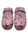 Magnafied Shoe Size 39 Pink & Green Leather Round Toe Floral Wood Base Clogs Pink & Green / 39