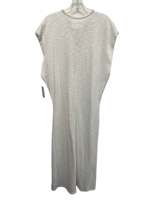 Pitusa Size Petite White & Multi Polyester & Cotton V Neck Short Sleeve Dress White & Multi / Petite