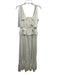 Lug Von Siga Size 36 White & Multi Cotton Sleeveless Tie Shoulder Maxi Dress White & Multi / 36