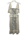 Lug Von Siga Size 36 White & Multi Cotton Sleeveless Tie Shoulder Maxi Dress White & Multi / 36