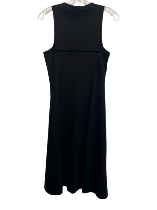 COS Size S Black Cotton & Polyamide Sleeveless Front Zip Solid Dress Black / S
