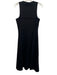 COS Size S Black Cotton & Polyamide Sleeveless Front Zip Solid Dress Black / S
