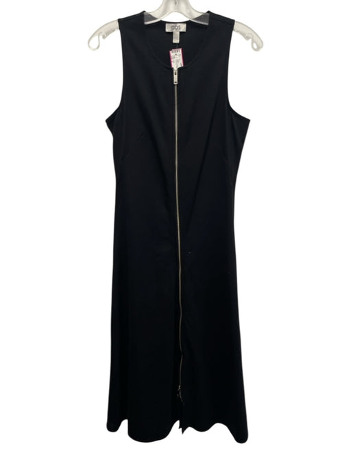 COS Size S Black Cotton & Polyamide Sleeveless Front Zip Solid Dress Black / S