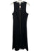 COS Size S Black Cotton & Polyamide Sleeveless Front Zip Solid Dress Black / S