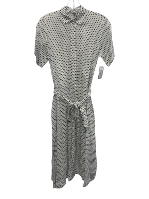 Lisa Marie Fernandez Size 1 White & Black Cotton Long Sleeve Polka Dot Dress White & Black / 1