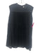 Les Reveries Size 4 Black Cotton Eyelets Sleeveless Knee Length Dress Black / 4