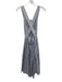 Mark D. Sikes Size 4 White & Black Cotton Sleeveless Striped Midi Pleated Dress White & Black / 4