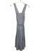 Mark D. Sikes Size 4 White & Black Cotton Sleeveless Striped Midi Pleated Dress White & Black / 4