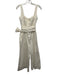 Cara Cara Size S White Cotton Blend Sleeveless Pleats Back Zip Sash Inc Jumper White / S