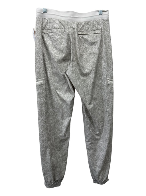 Athleta Size 6T Grey & Slate Polyester Blend Drawstring Waist Abstract Pants Grey & Slate / 6T