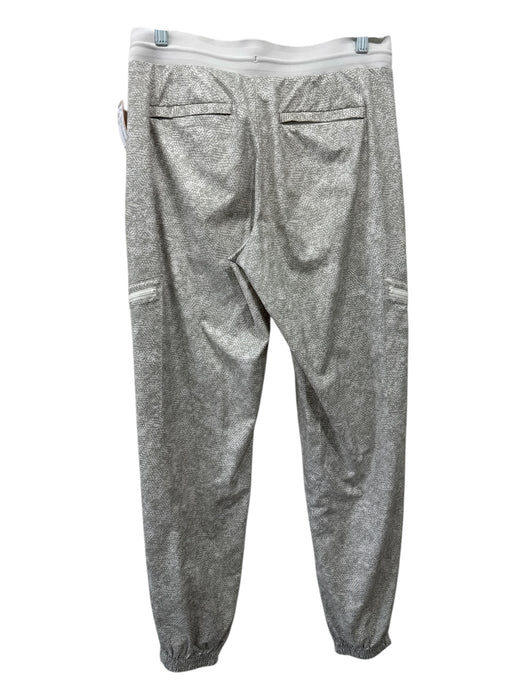 Athleta Size 6T Grey & Slate Polyester Blend Drawstring Waist Abstract Pants Grey & Slate / 6T