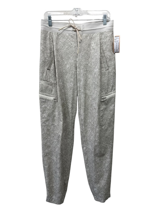 Athleta Size 6T Grey & Slate Polyester Blend Drawstring Waist Abstract Pants Grey & Slate / 6T