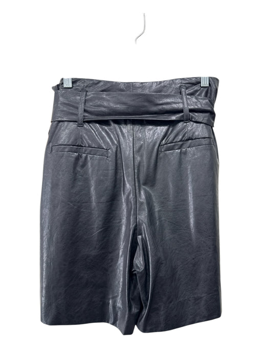 Tyler Boe Size 6 Black Polyurethane Blend Zip & Hook Closure Tie belt Shorts Black / 6