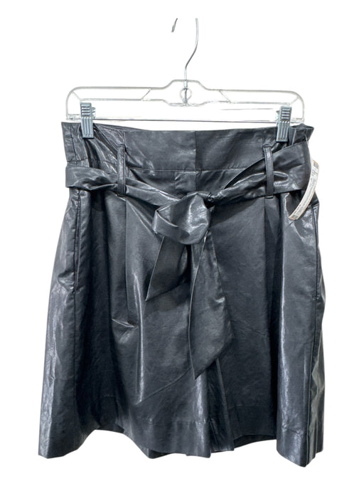 Tyler Boe Size 6 Black Polyurethane Blend Zip & Hook Closure Tie belt Shorts Black / 6