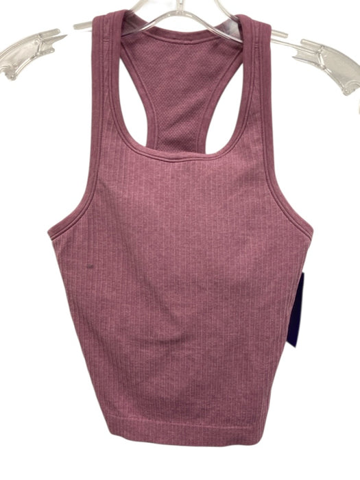 Lululemon Size S Pink Synthetic Ribbed Heathered Athletic Racerback Top Pink / S