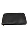 Coach Dark Brown Leather Zip Close Card Slots Wallets Dark Brown